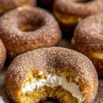 Pumpkin Cinnamon Donuts with Cream Cheese Filling