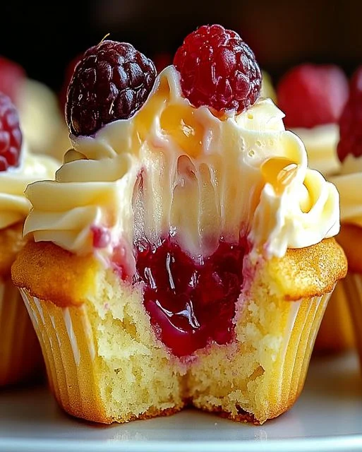 Raspberry Lemon Cupcakes | Tangy & Sweet Recipe Delight