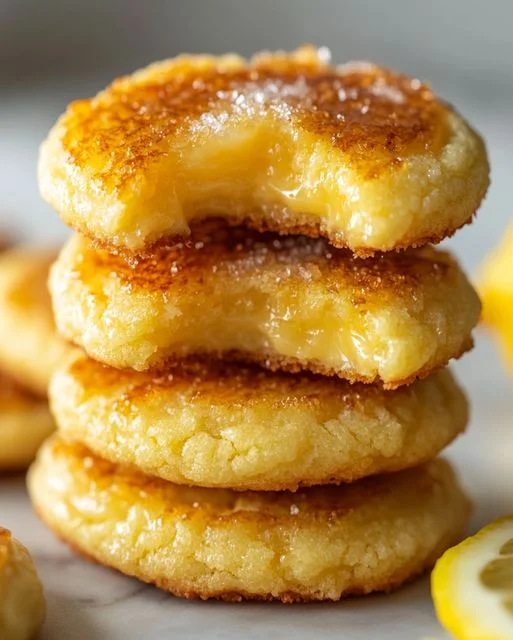 Lemon Curd Crème Brûlée Cookies - Tangy & Sweet Treat