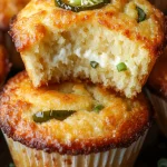 Jalapeño Cornbread Muffins with Cream Cheese Filling