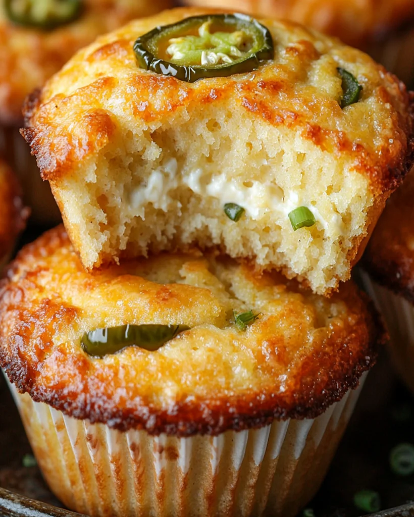 Jalapeño Cornbread Muffins with Cream Cheese Filling