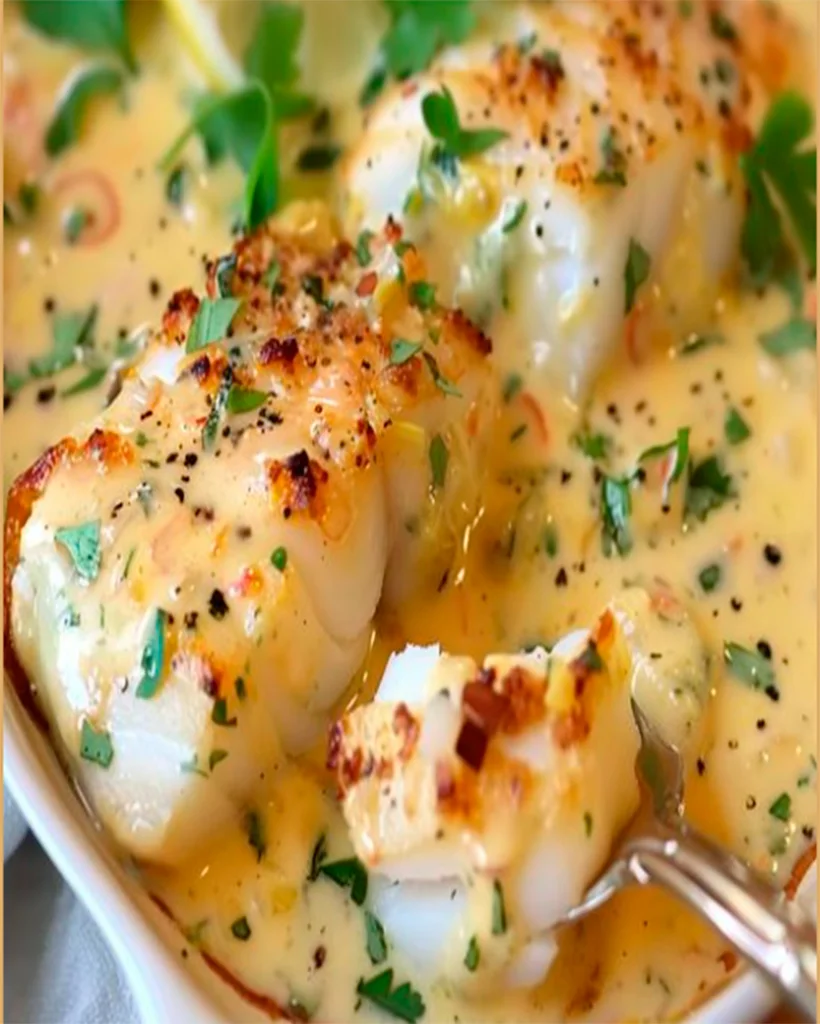 Savory Baked Cod in Coconut-Lemon Cream Sauce Recipe