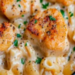 One-Pan Creamy Parmesan Chicken and Rice Recipe