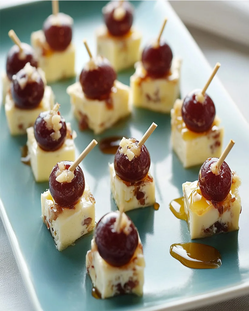 Grape and Cheese Bites | Elegant Appetizer Recipe