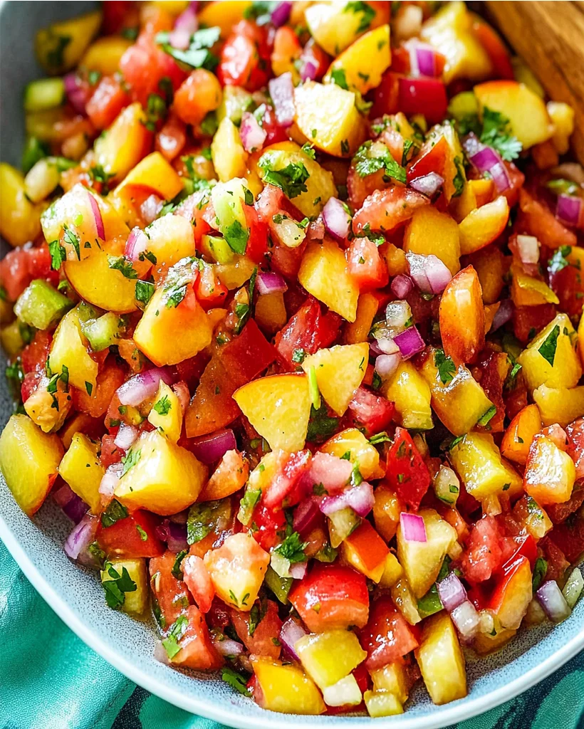 Sweet & Spicy Summer Peach Salsa | Easy Fresh Recipe