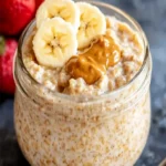 Creamy Peanut Butter Banana Overnight Oats | Easy Breakfast