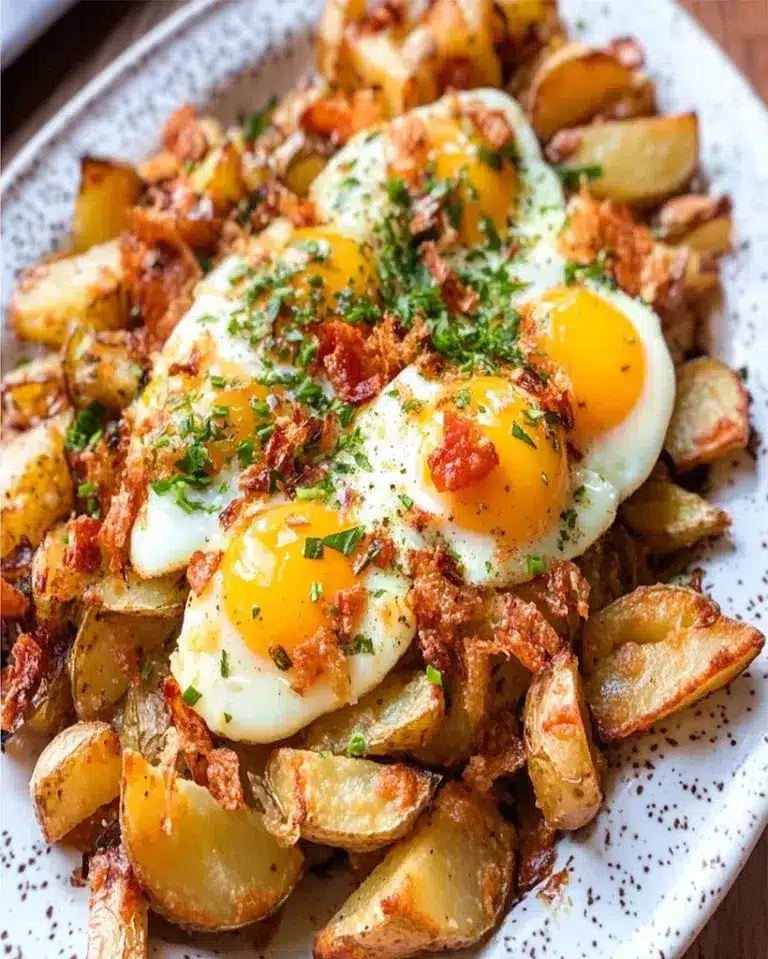 Spanish-Style Eggs with Roasted Potatoes