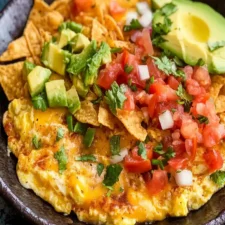 Savory Mexican Migas with Crispy Tortillas and Eggs