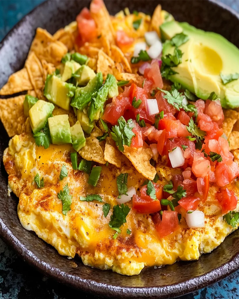 Savory Mexican Migas with Crispy Tortillas and Eggs