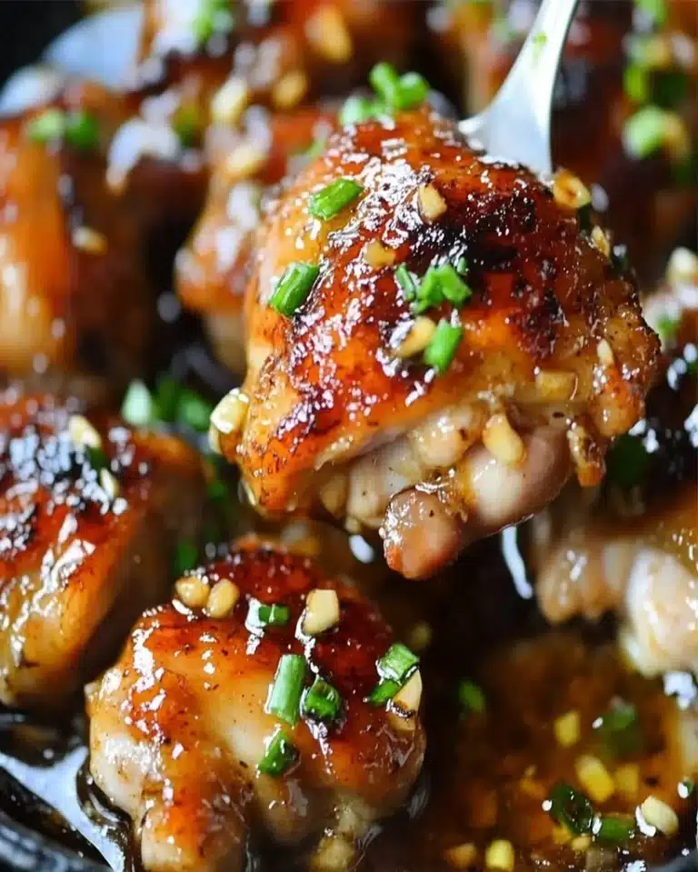 Savory Honey-Glazed Garlic Chicken Thighs Recipe