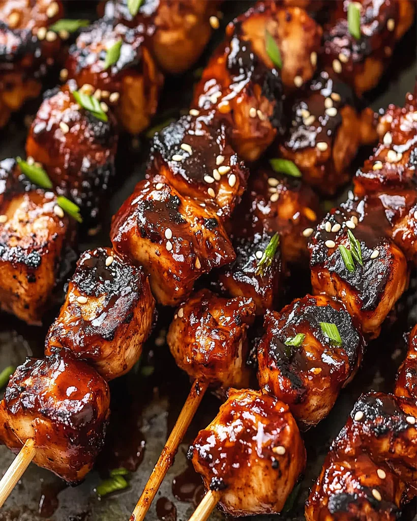 Savory Korean BBQ Chicken Skewers with a Sweet and Spicy Glaze