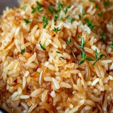 Savory Caramelized Onion Rice with Thyme Recipe