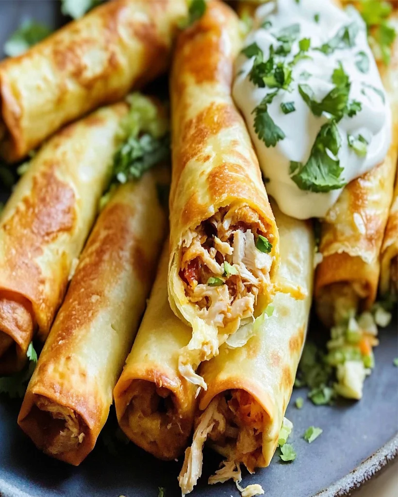 "Spicy Chipotle Chicken Taquitos - Easy Roll-Ups Recipe"