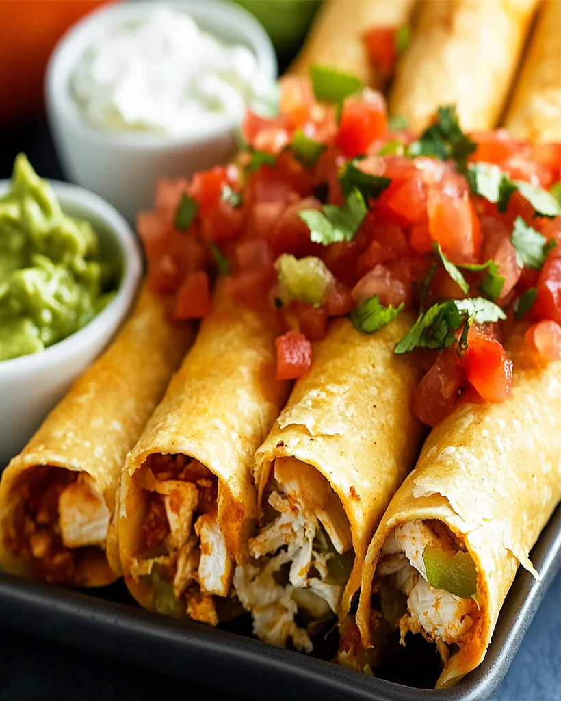 Crispy Baked Chicken Taquitos Recipe | Spicy & Delicious