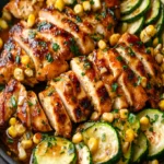 Garlic Butter Chicken with Zucchini & Corn - Easy Recipe