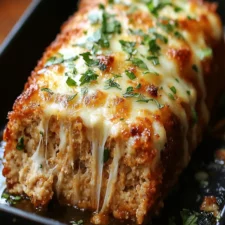 Golden-Baked Parmesan Chicken Meatloaf with Mozzarella Crust