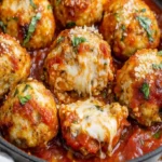 Chicken Parmesan Meatballs with Mozzarella Recipe