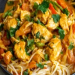 Creamy Coconut Curry Chicken with Rice Noodles