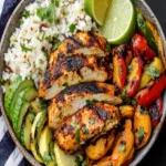 Griddled Cajun Chicken with Veggies & Lime Rice Recipe