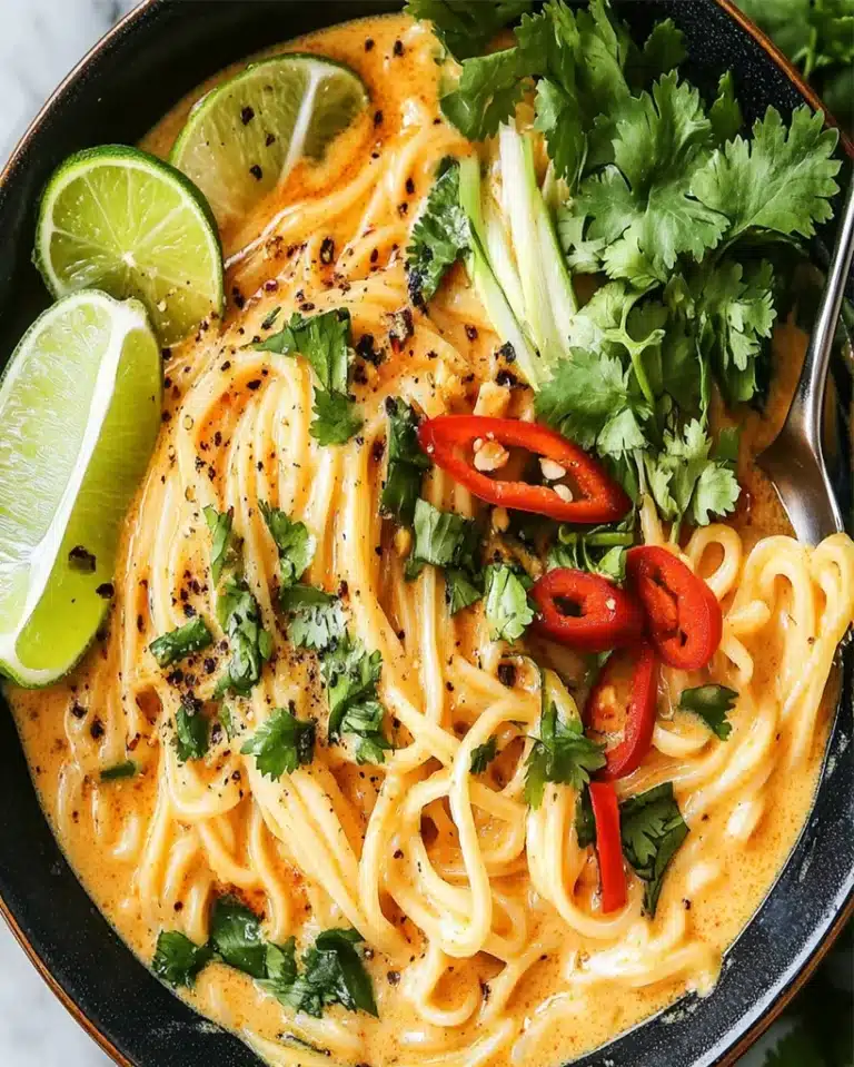 Creamy Spicy Coconut Noodle Bowls - Easy Recipe Idea