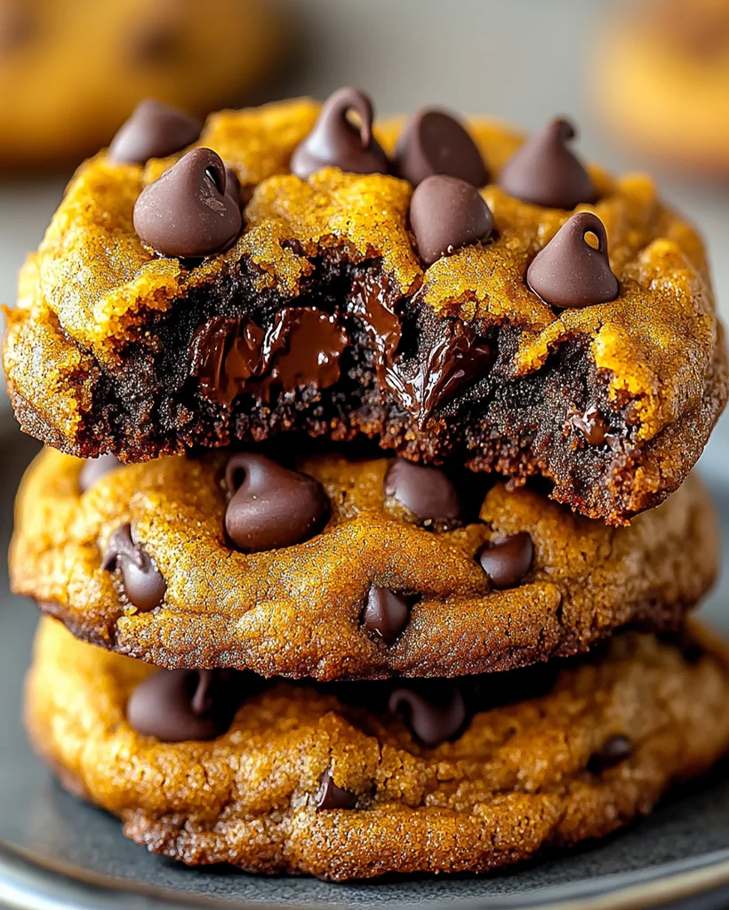 Double Chocolate Pumpkin Cookies – Soft & Gooey Treats