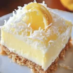 No Bake Lemon Coconut Cheesecake Bars - Simple & Delicious