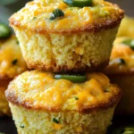 Jalapeño Cheddar Cornbread Muffins | Easy Recipe