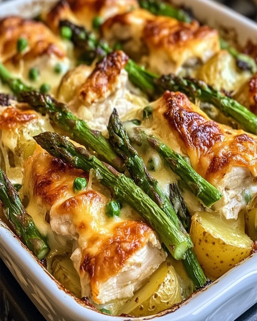 Asparagus Chicken Potato Casserole | Easy Recipe