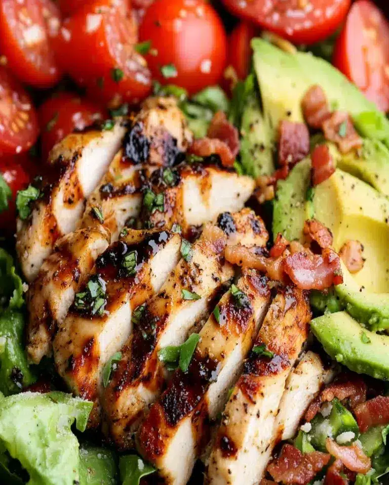 BLT Balsamic Chicken Avocado Salad Recipe – Healthy & Delicious