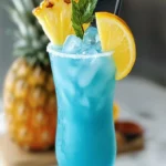 Blue Raspberry Hawaiian Cocktail - Tropical Drink Recipe