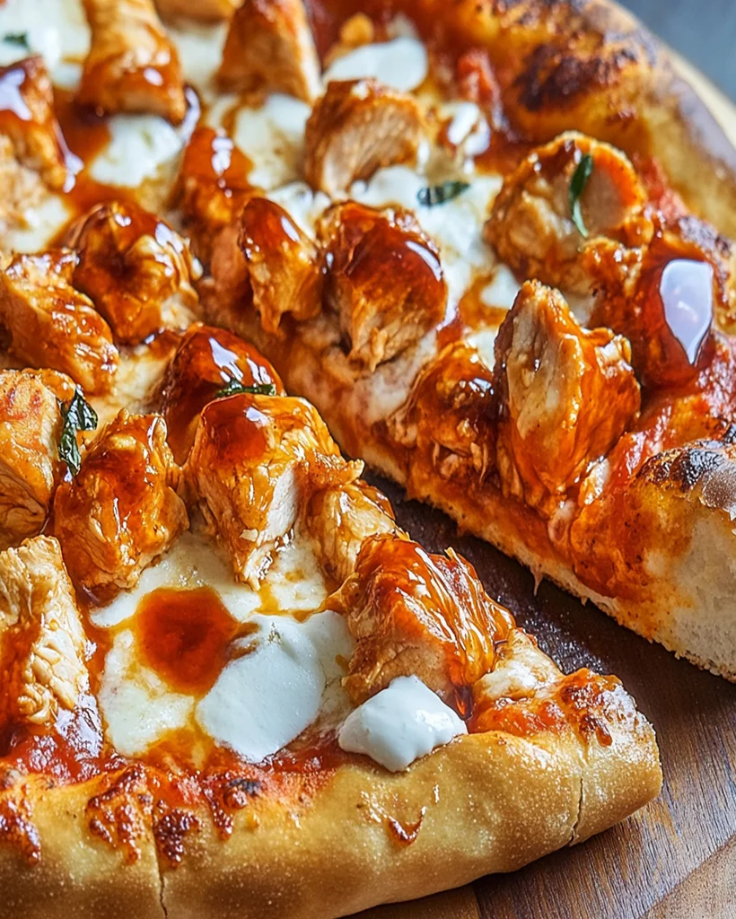 Buffalo Chicken with Hot Honey - Sweet & Spicy Pizza Delight