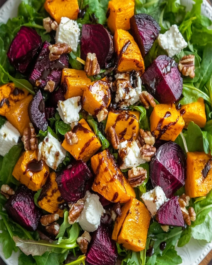 Butternut and Beetroot Salad Recipe | Roasted Veggies & Goat Cheese