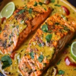 Caribbean-Style Coconut Curry Salmon Recipe | Flavorful & Easy