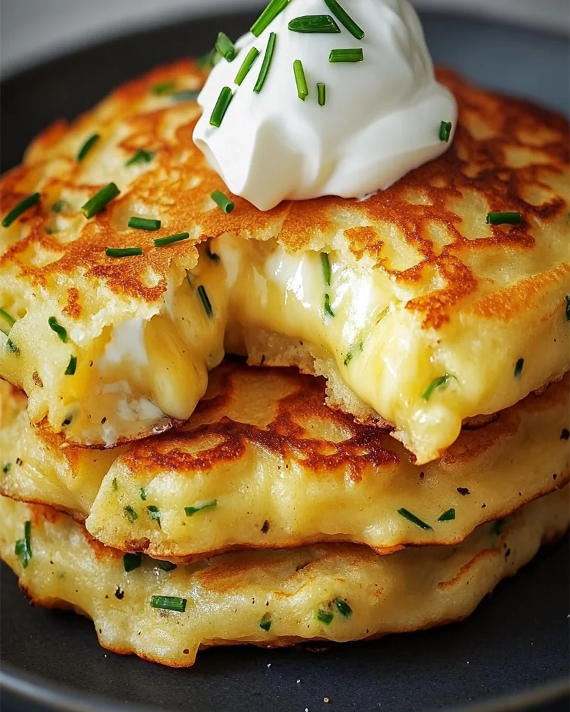 Cheese & Chive Pancakes Recipe – Savory, Easy & Delicious