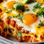 Cheesy Baked Huevos Rancheros Casserole - Easy Recipe