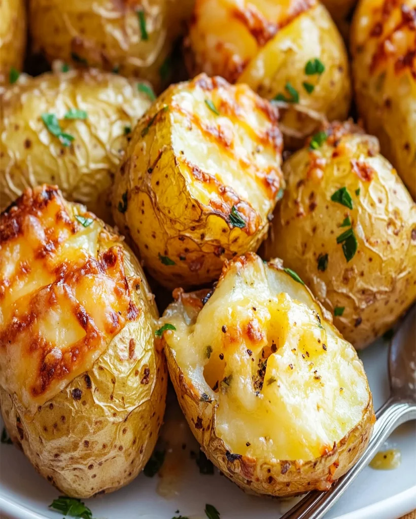 Cheesy Garlic Roasted Potatoes Recipe - Crispy & Delicious