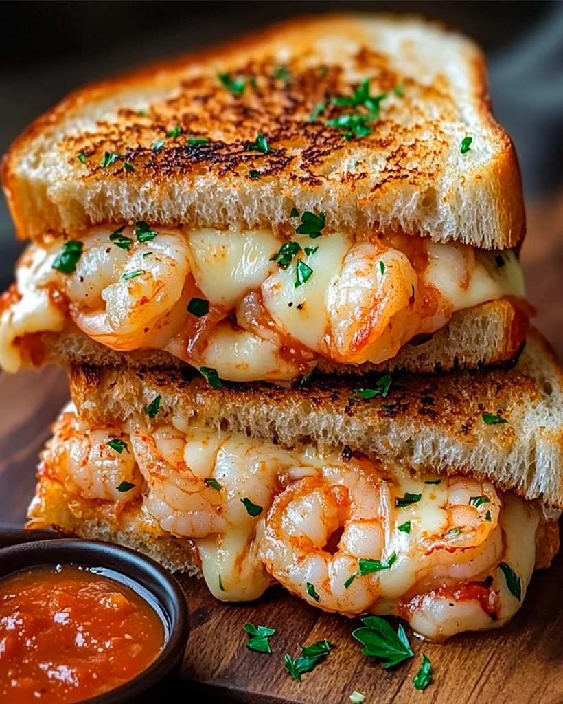 Cheesy Shrimp Grilled Cheese – Crispy, Garlicky Perfection