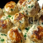 Chicken Ricotta Meatballs Recipe | Creamy Spinach Alfredo