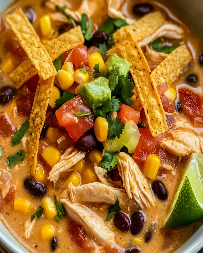 Chicken Taco Soup Recipe – Quick, Creamy & Delicious