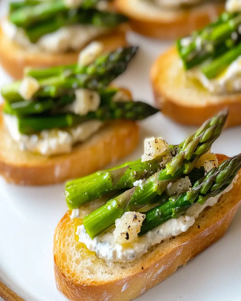 Cold Asparagus Crostini Appetizer – Easy Vegan Recipe