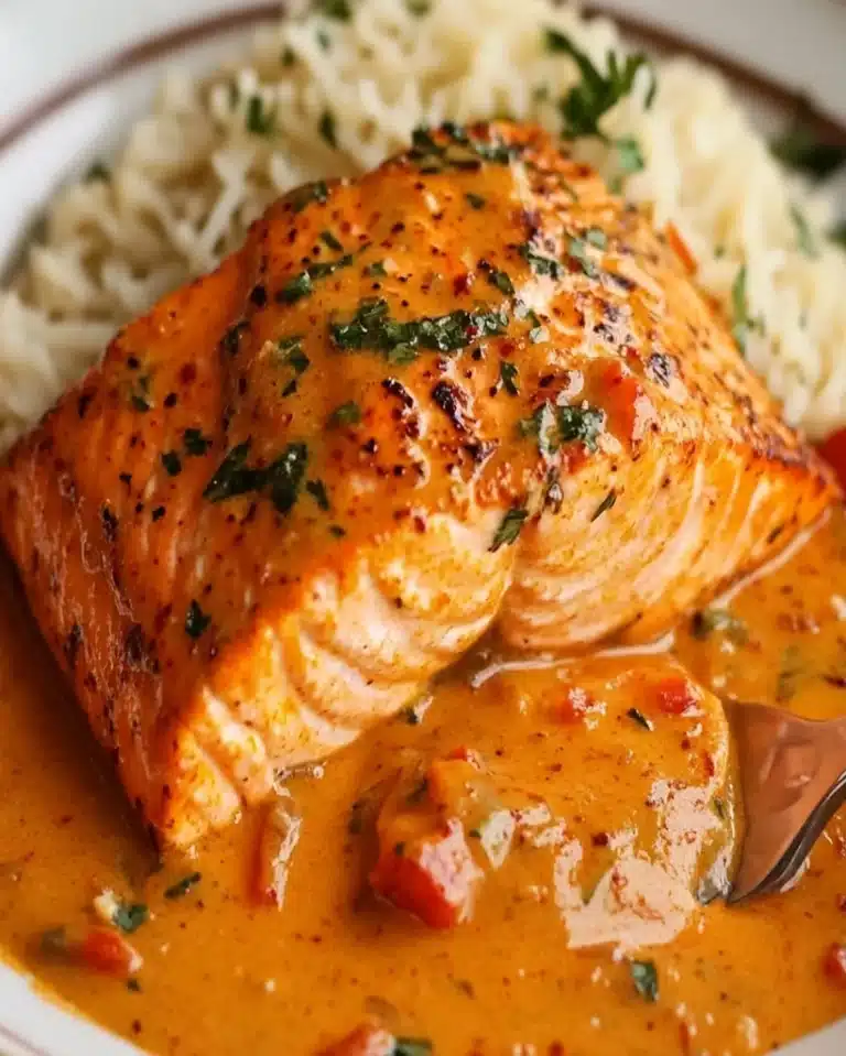 Creamy Roasted Red Pepper Salmon Recipe - Delicious & Easy