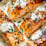 Creamy Salmon Recipe with Lemon Garlic Cream Sauce