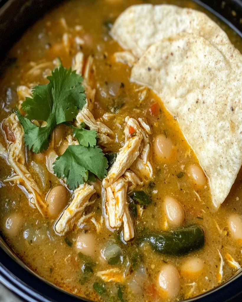 CrockPot Poblano White Chicken Chili – Easy Slow Cooker Recipe