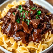 Crockpot Beef Tips & Noodles - Easy Comfort Food Recipe