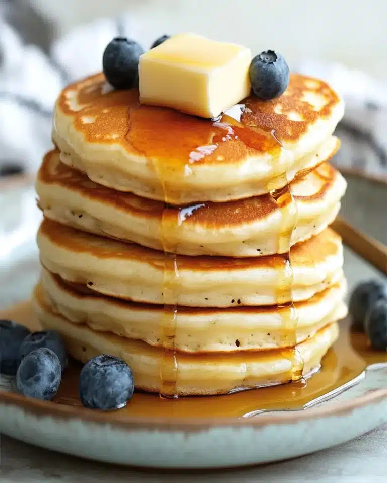 Fluffy Pancakes Recipe - Perfect Soft & Thick Breakfast Treat