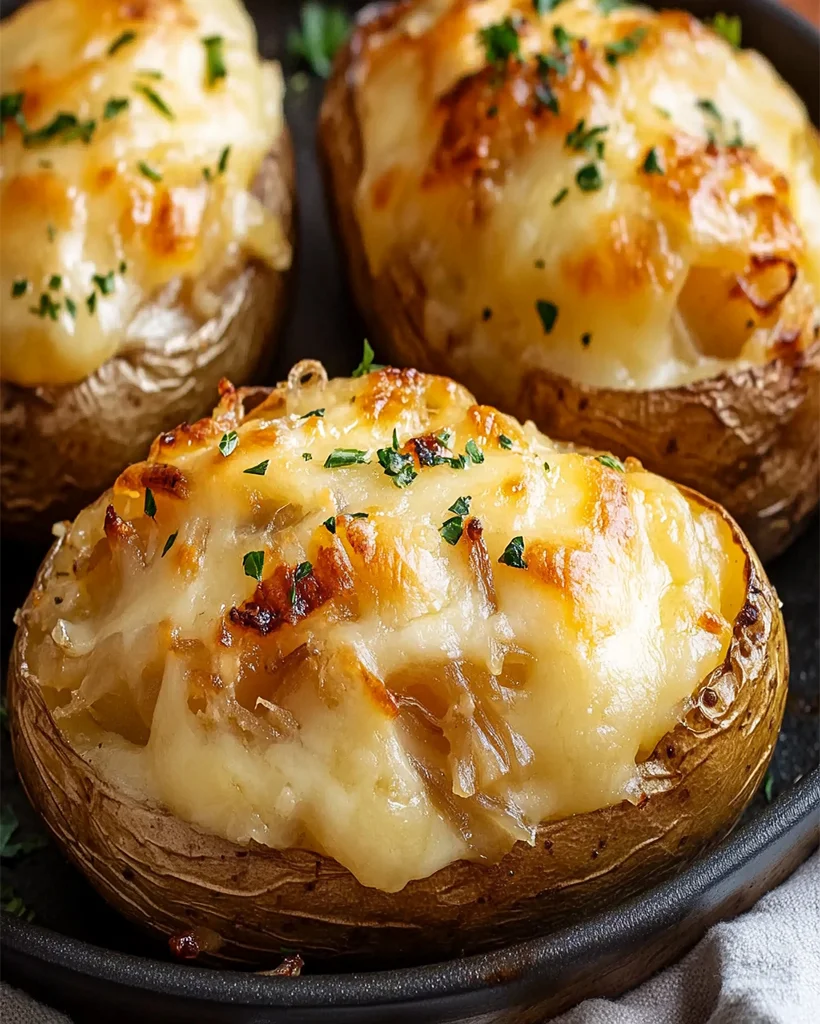 French Onion Stuffed Potatoes - Savory Twist with Gruyere