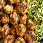 Garlic Butter Chicken Bites Recipe with Lemon Zoodles