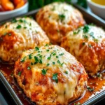 Garlic Parmesan Chicken Meatloaves | Easy Recipe