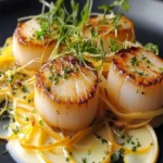 Golden Scallops with Citrus Beurre Blanc & Fennel Slaw