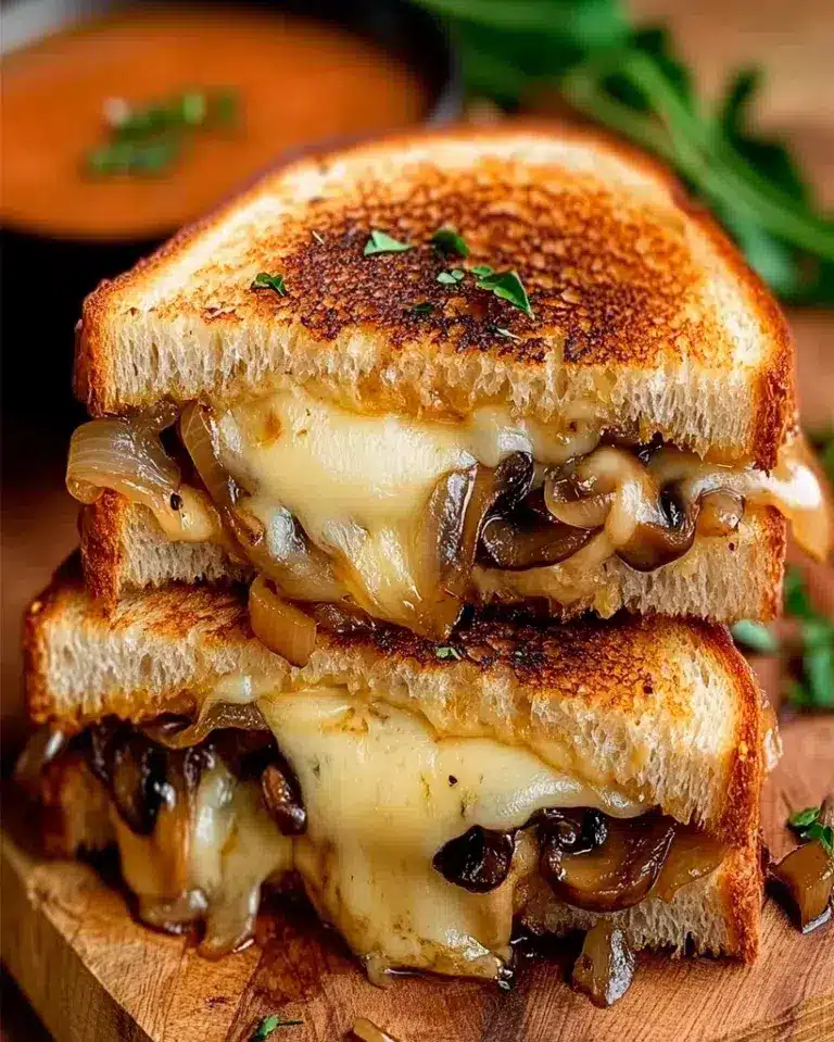 Grilled Cheese with Gouda, Mushrooms & Onions Recipe